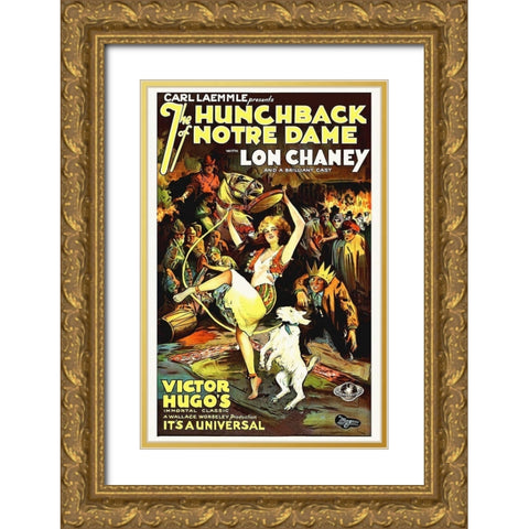 The Hunchback of Notre Dame Gold Ornate Wood Framed Art Print with Double Matting by Hollywood Photo Archive