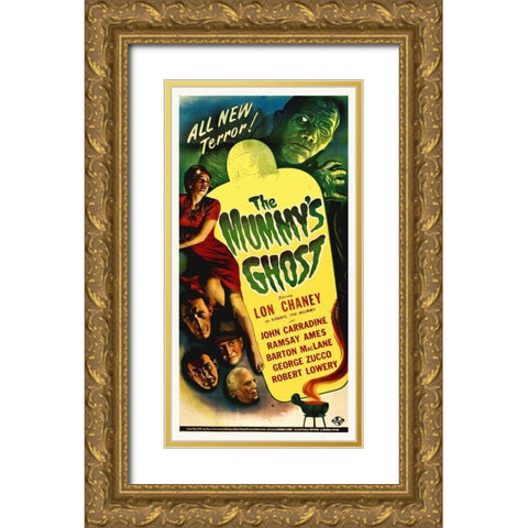 The Mummys Ghost Gold Ornate Wood Framed Art Print with Double Matting by Hollywood Photo Archive
