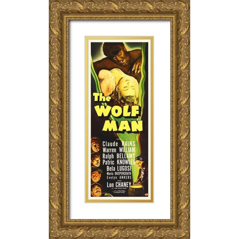 The Wolfman Gold Ornate Wood Framed Art Print with Double Matting by Hollywood Photo Archive
