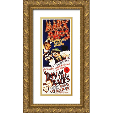 Marx Brothers - A Day at the Races 05 Gold Ornate Wood Framed Art Print with Double Matting by Hollywood Photo Archive