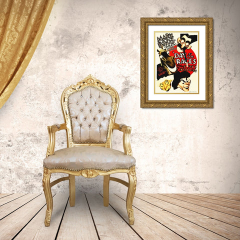 Marx Brothers - A Day at the Races 06 Gold Ornate Wood Framed Art Print with Double Matting by Hollywood Photo Archive
