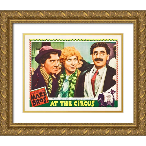 Marx Brothers - At the Circus 01 Gold Ornate Wood Framed Art Print with Double Matting by Hollywood Photo Archive