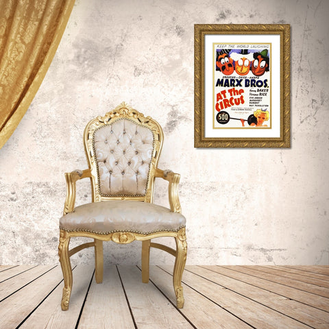 Marx Brothers - At the Circus 06 Gold Ornate Wood Framed Art Print with Double Matting by Hollywood Photo Archive