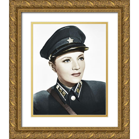 Annabella - Bombers Moon Gold Ornate Wood Framed Art Print with Double Matting by Hollywood Photo Archive