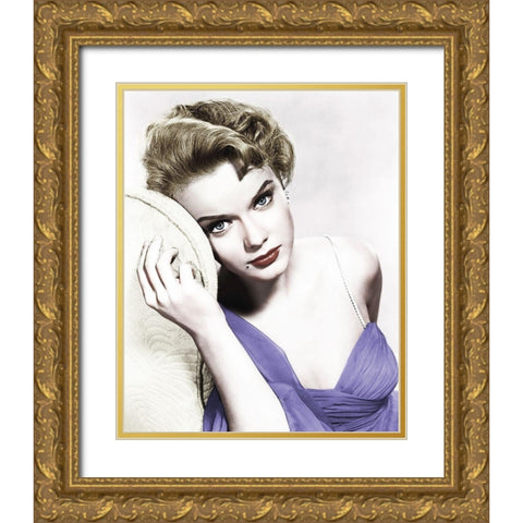 Anne Francis Gold Ornate Wood Framed Art Print with Double Matting by Hollywood Photo Archive
