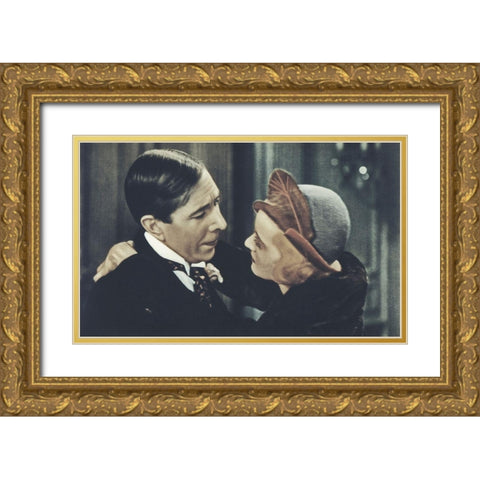 George Arliss - The Man Who Played God Gold Ornate Wood Framed Art Print with Double Matting by Hollywood Photo Archive