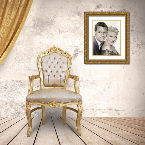 Cary Grant with Ginger Rogers - Monkey Business Gold Ornate Wood Framed Art Print with Double Matting by Hollywood Photo Archive