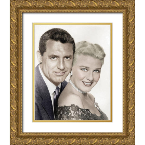 Cary Grant with Ginger Rogers - Monkey Business Gold Ornate Wood Framed Art Print with Double Matting by Hollywood Photo Archive