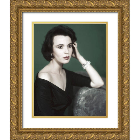 Claire Bloom Gold Ornate Wood Framed Art Print with Double Matting by Hollywood Photo Archive
