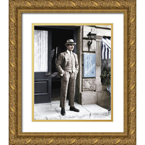 Clark Gable Gold Ornate Wood Framed Art Print with Double Matting by Hollywood Photo Archive