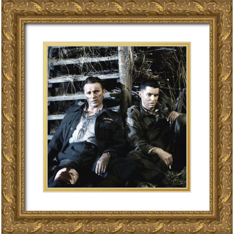 Richard Burton - The Longest Day Gold Ornate Wood Framed Art Print with Double Matting by Hollywood Photo Archive