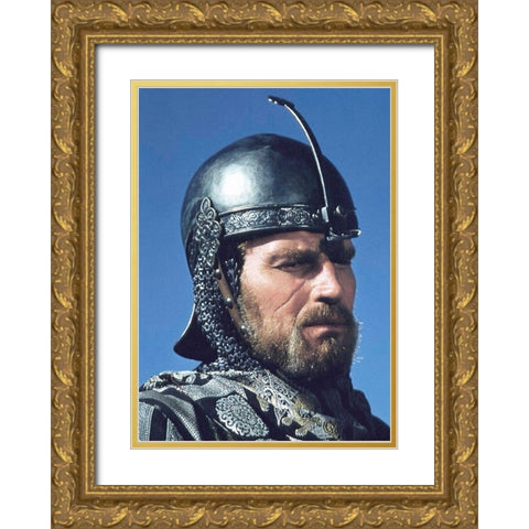 Charlton Heston - El Cid Gold Ornate Wood Framed Art Print with Double Matting by Hollywood Photo Archive