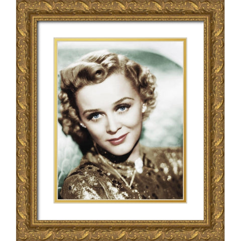 Gloria Stuart Gold Ornate Wood Framed Art Print with Double Matting by Hollywood Photo Archive