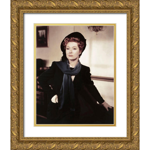 Greer Garson - Blossoms in the Dust Gold Ornate Wood Framed Art Print with Double Matting by Hollywood Photo Archive