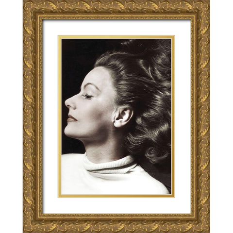 Greta Garbo Gold Ornate Wood Framed Art Print with Double Matting by Hollywood Photo Archive