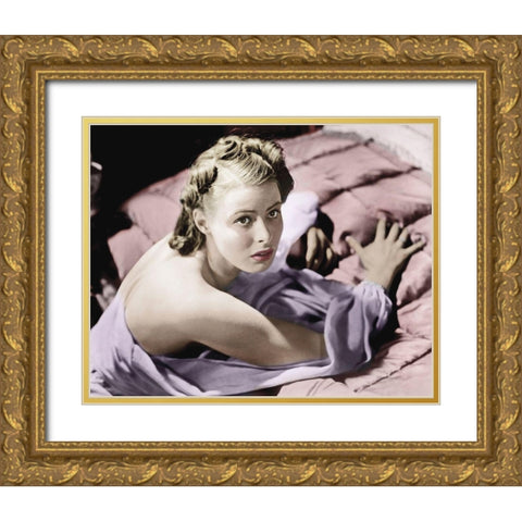 Ingrid Bergman Gold Ornate Wood Framed Art Print with Double Matting by Hollywood Photo Archive
