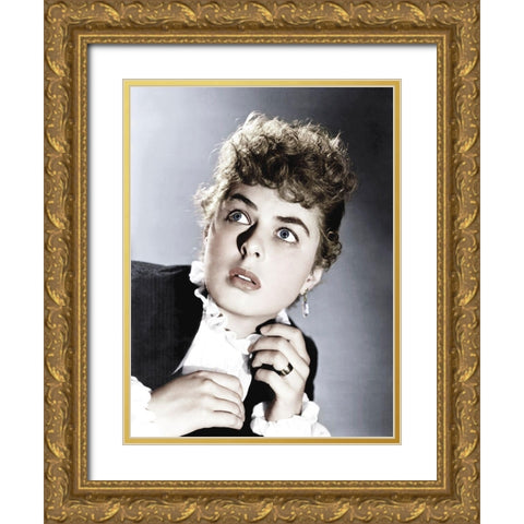 Ingrid Bergman - Gaslight Gold Ornate Wood Framed Art Print with Double Matting by Hollywood Photo Archive