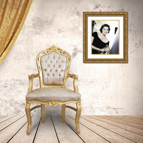 Ingrid Bergman - Indiscreet Gold Ornate Wood Framed Art Print with Double Matting by Hollywood Photo Archive