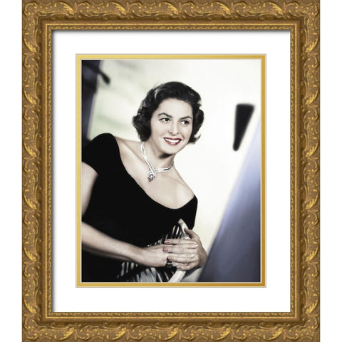 Ingrid Bergman - Indiscreet Gold Ornate Wood Framed Art Print with Double Matting by Hollywood Photo Archive