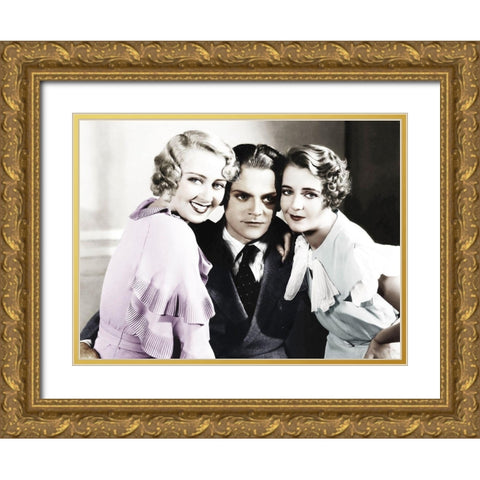 James Cagney Gold Ornate Wood Framed Art Print with Double Matting by Hollywood Photo Archive