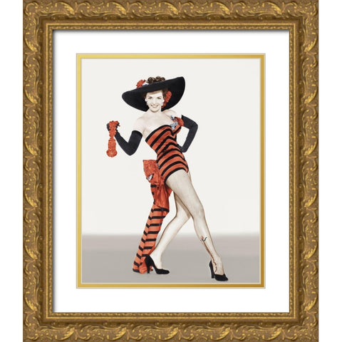 Jane Russell Gold Ornate Wood Framed Art Print with Double Matting by Hollywood Photo Archive
