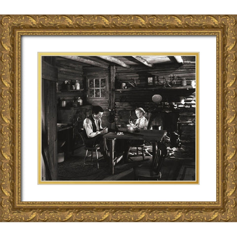 Jane Wyman - The Yearling Gold Ornate Wood Framed Art Print with Double Matting by Hollywood Photo Archive