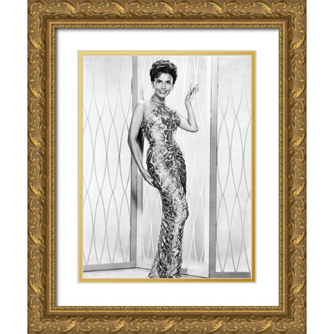 Lena Horne Gold Ornate Wood Framed Art Print with Double Matting by Hollywood Photo Archive
