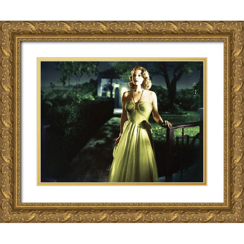 Rita Hayworth Affair in Trinidad Gold Ornate Wood Framed Art Print with Double Matting by Hollywood Photo Archive