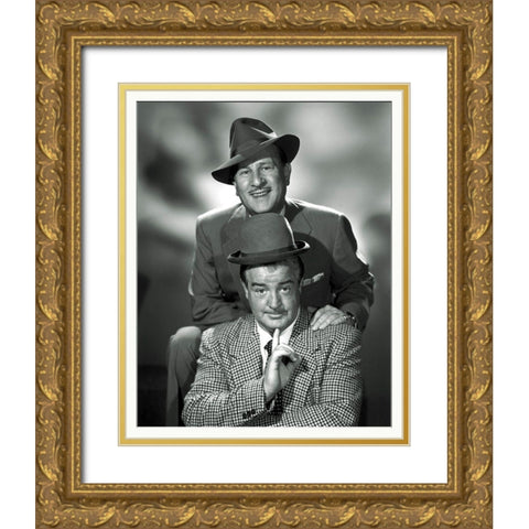 Abbott and Costello - Promotional Still Gold Ornate Wood Framed Art Print with Double Matting by Hollywood Photo Archive