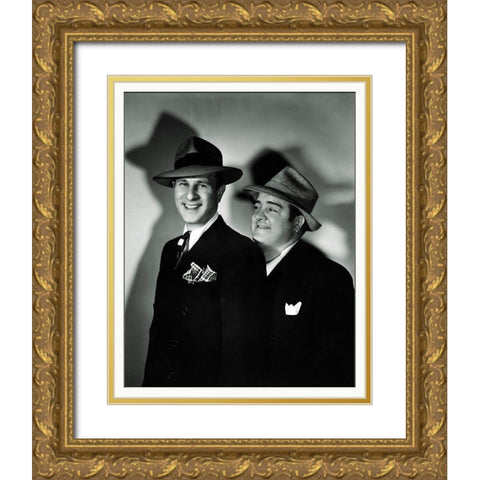 Abbott and Costello - Promotional Still Gold Ornate Wood Framed Art Print with Double Matting by Hollywood Photo Archive
