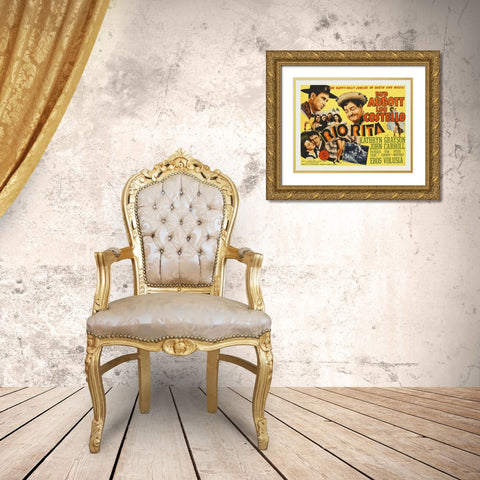 Abbott and Costello - Rio Rita Gold Ornate Wood Framed Art Print with Double Matting by Hollywood Photo Archive