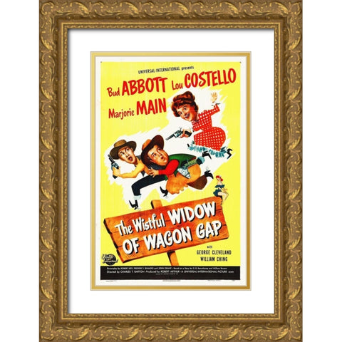 Abbott and Costello - The Wistful Widow of Wagon Gap Gold Ornate Wood Framed Art Print with Double Matting by Hollywood Photo Archive