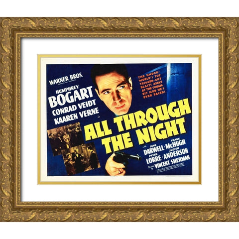 All Through The Night Gold Ornate Wood Framed Art Print with Double Matting by Hollywood Photo Archive