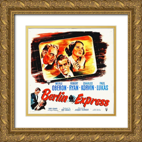 Berlin Express Gold Ornate Wood Framed Art Print with Double Matting by Hollywood Photo Archive
