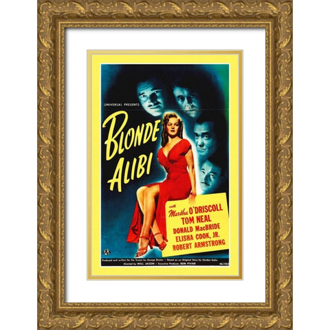 Blonde Alibi Gold Ornate Wood Framed Art Print with Double Matting by Hollywood Photo Archive