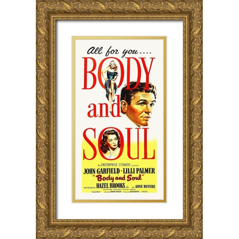 Body And Soul Gold Ornate Wood Framed Art Print with Double Matting by Hollywood Photo Archive