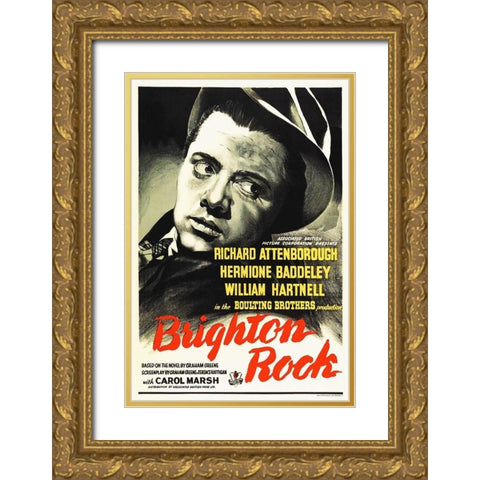 Brighton Rock Gold Ornate Wood Framed Art Print with Double Matting by Hollywood Photo Archive