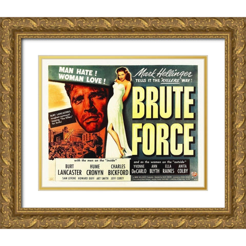 Brute Force Gold Ornate Wood Framed Art Print with Double Matting by Hollywood Photo Archive