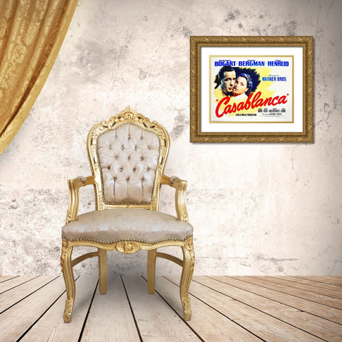 Casablanca Gold Ornate Wood Framed Art Print with Double Matting by Hollywood Photo Archive
