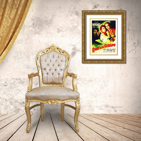 French - All Through The Night Gold Ornate Wood Framed Art Print with Double Matting by Hollywood Photo Archive