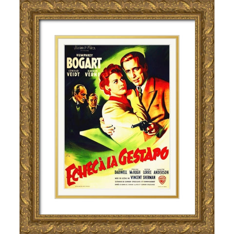 French - All Through The Night Gold Ornate Wood Framed Art Print with Double Matting by Hollywood Photo Archive