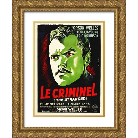 French - The Stranger Gold Ornate Wood Framed Art Print with Double Matting by Hollywood Photo Archive