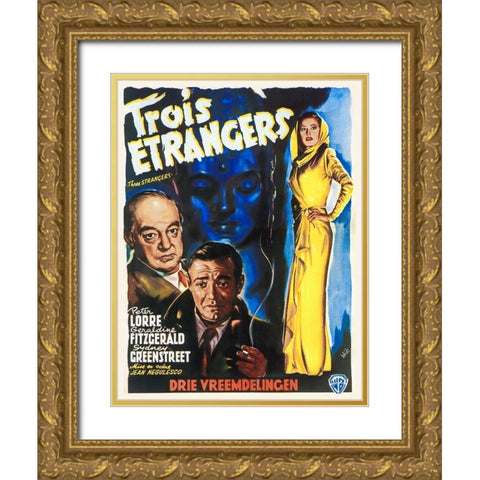 French - Three Strangers Gold Ornate Wood Framed Art Print with Double Matting by Hollywood Photo Archive
