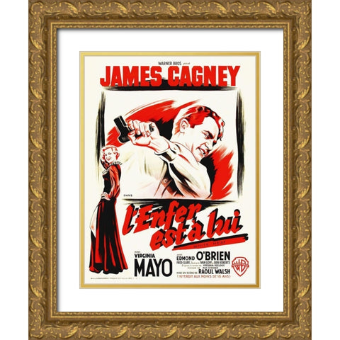 French - White Heat Gold Ornate Wood Framed Art Print with Double Matting by Hollywood Photo Archive
