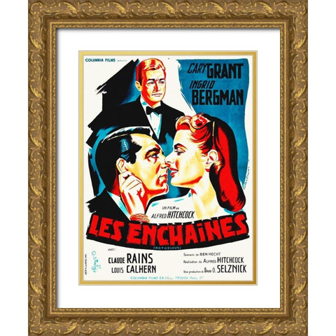 French Notorious Gold Ornate Wood Framed Art Print with Double Matting by Hollywood Photo Archive