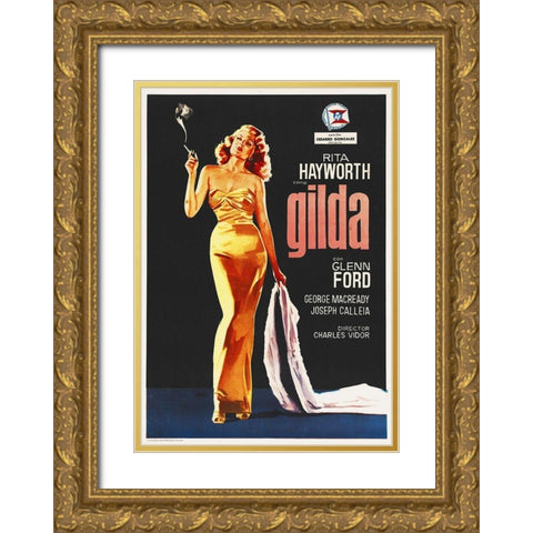 Gilda Gold Ornate Wood Framed Art Print with Double Matting by Hollywood Photo Archive
