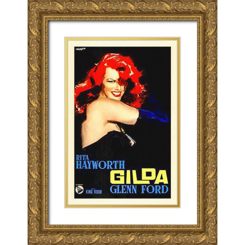 Gilda Gold Ornate Wood Framed Art Print with Double Matting by Hollywood Photo Archive