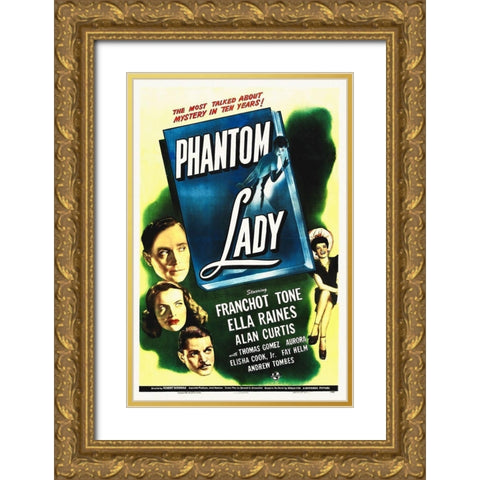 Phantom Lady Gold Ornate Wood Framed Art Print with Double Matting by Hollywood Photo Archive