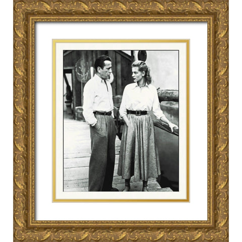 Promotional Still - Humphrey Bogart - Key Largo Gold Ornate Wood Framed Art Print with Double Matting by Hollywood Photo Archive