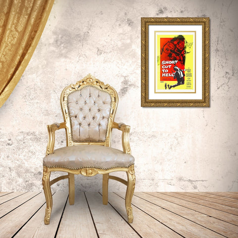 Short Cut To Hell Gold Ornate Wood Framed Art Print with Double Matting by Hollywood Photo Archive